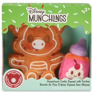 NEW Figment Gingerbread Cookie Frosting Disney Munchlings Plush Micro 4.75”H NIB